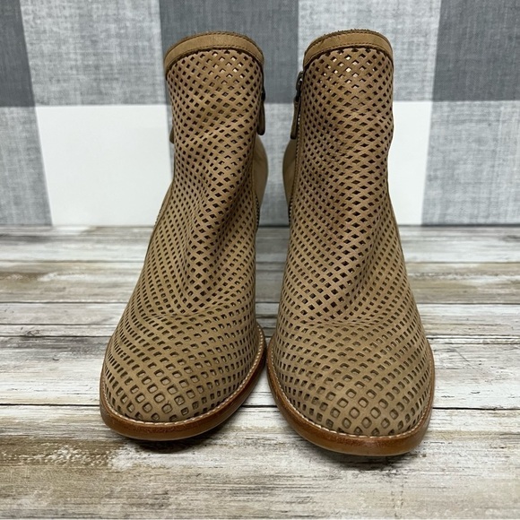 Paul Green Bonzai Nubuck Perforated Laser Cut Ankle Boot - Picture 7 of 14